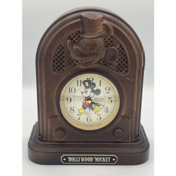 Hollywood Mickey Mouse Mantle Clock- Seiko Walt Disney Corp.-Japan - Picture 1 of 9